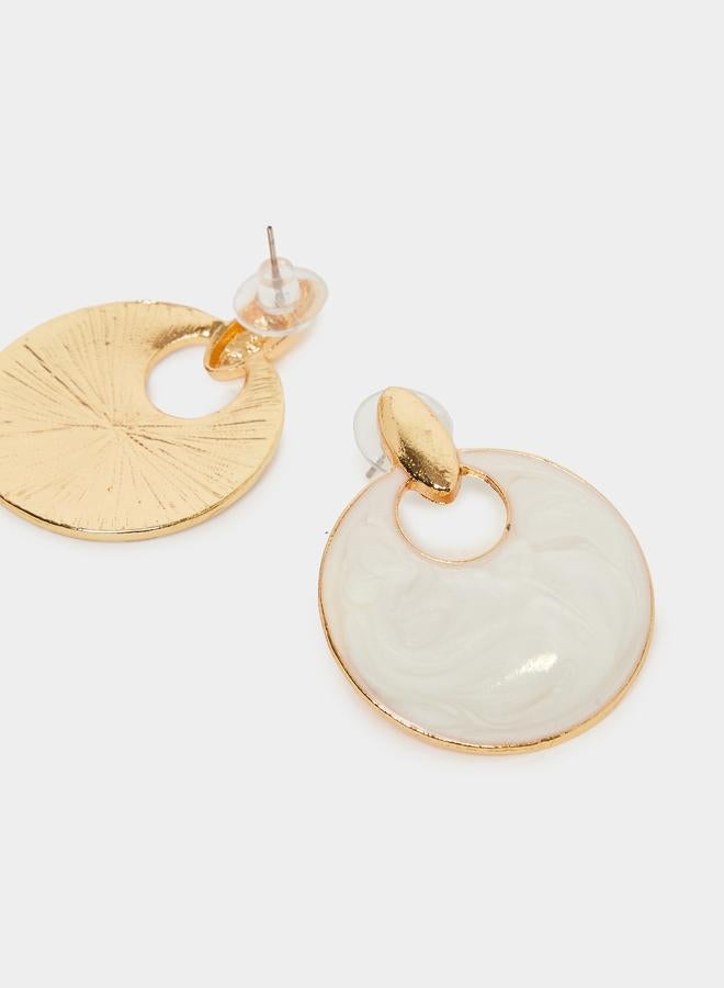 Styli Marble Effect Dangle Earrings - Image 1